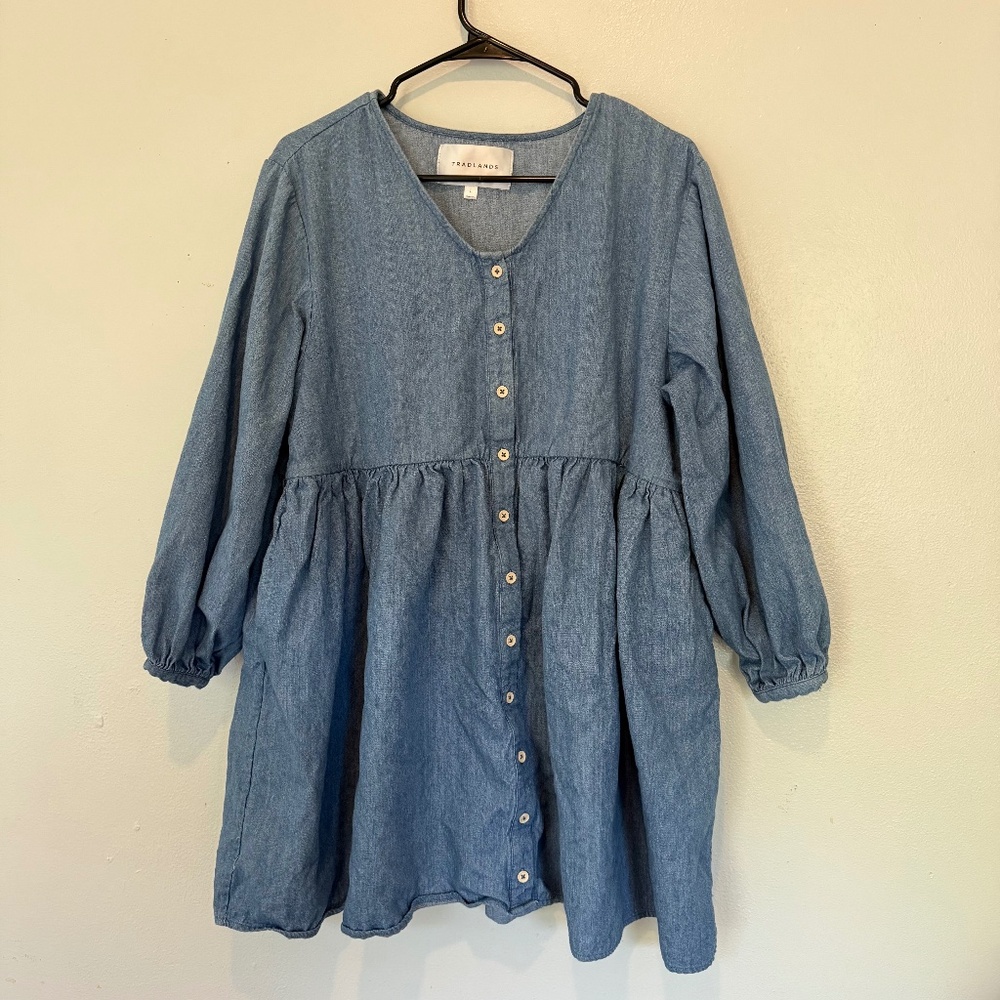 Tradlands Chambray mini dress